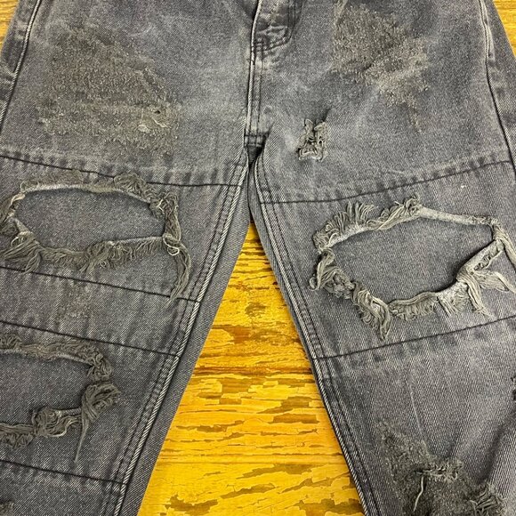 One x One Teaspoon Awesome Baggies Distressed Jeans Black Sz 27 - Picture 5 of 10